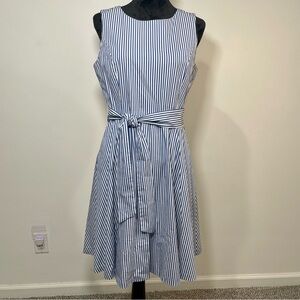 Pappagallo Blue A-Line Sleeveless Midi Dress